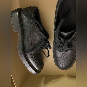 Burberry Men leather shoes black 39.5